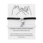 Couple bracelets with magnet attracting each other