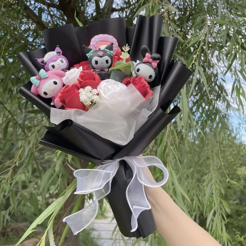 Hello Kitty bouquet doll angled view