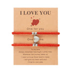 Bracelet set with magnetic heart detail for anniversary gift