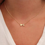 Dainty initial necklace with delicate letter pendant