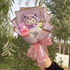 Hello Kitty bouquet doll on white background