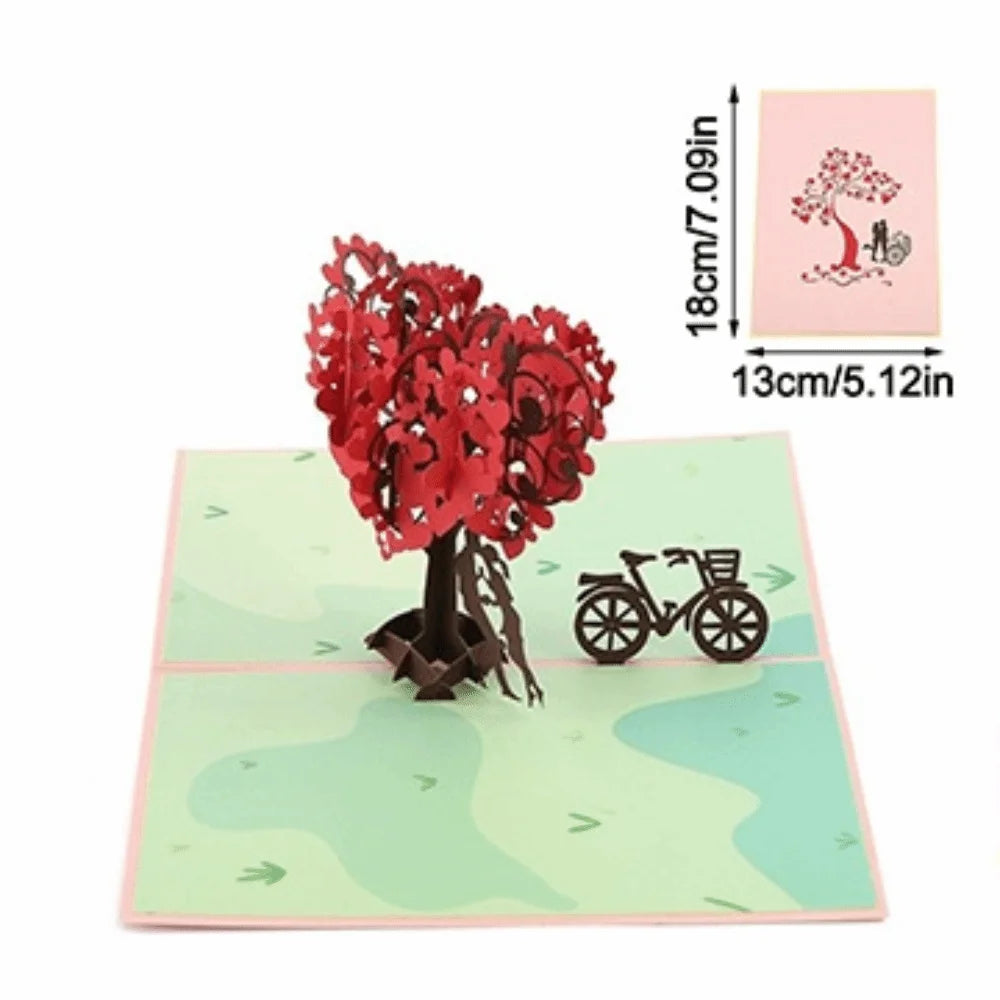 Valentine’s 3D greeting card with love hearts detail
