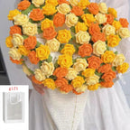 Wrapped rose blanket bouquet gift idea photo