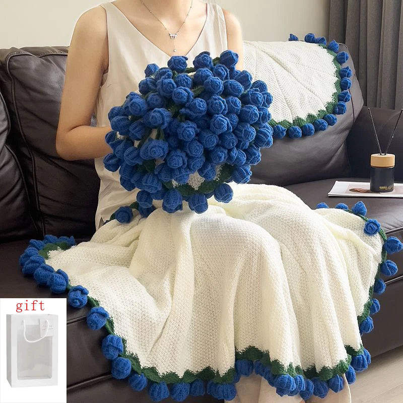 Soft floral blanket bouquet gift perfect for romance occasions